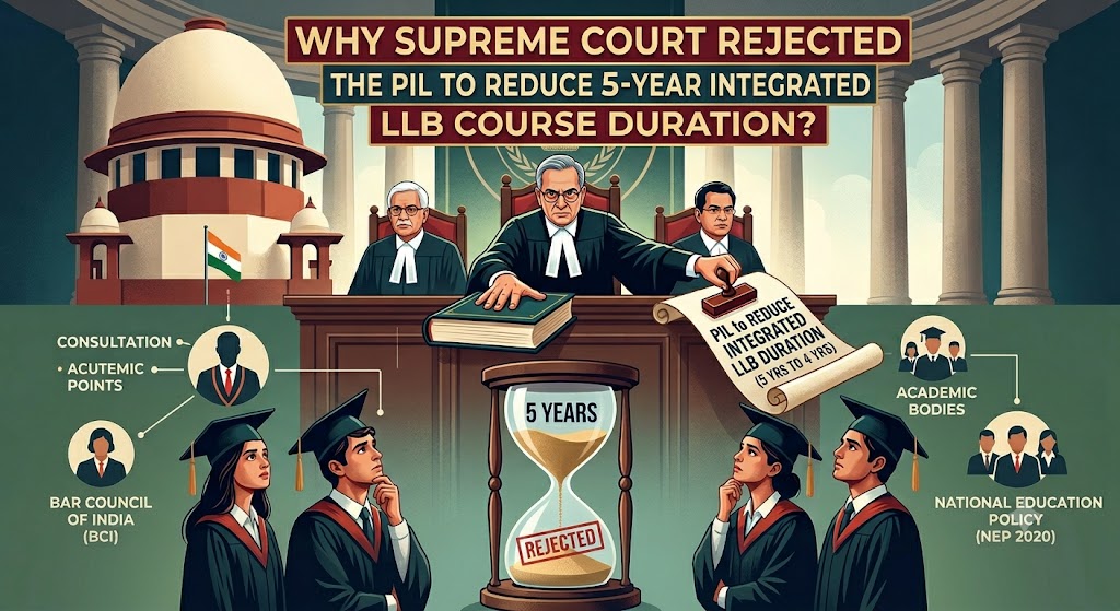Why Supreme Court Rejected the PIL to Reduce 5-Year Integrated LLB Course Duration?