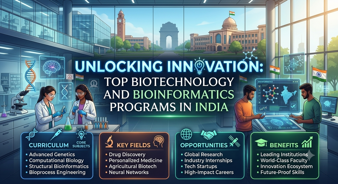 Unlocking Innovation: Top Biotechnology and Bioinformatics Programs in India