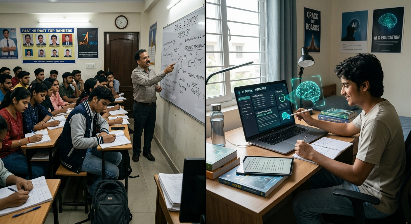 Coaching Classes vs. Self-Study with AI Tutors: What Really Works for Class 12th Boards?